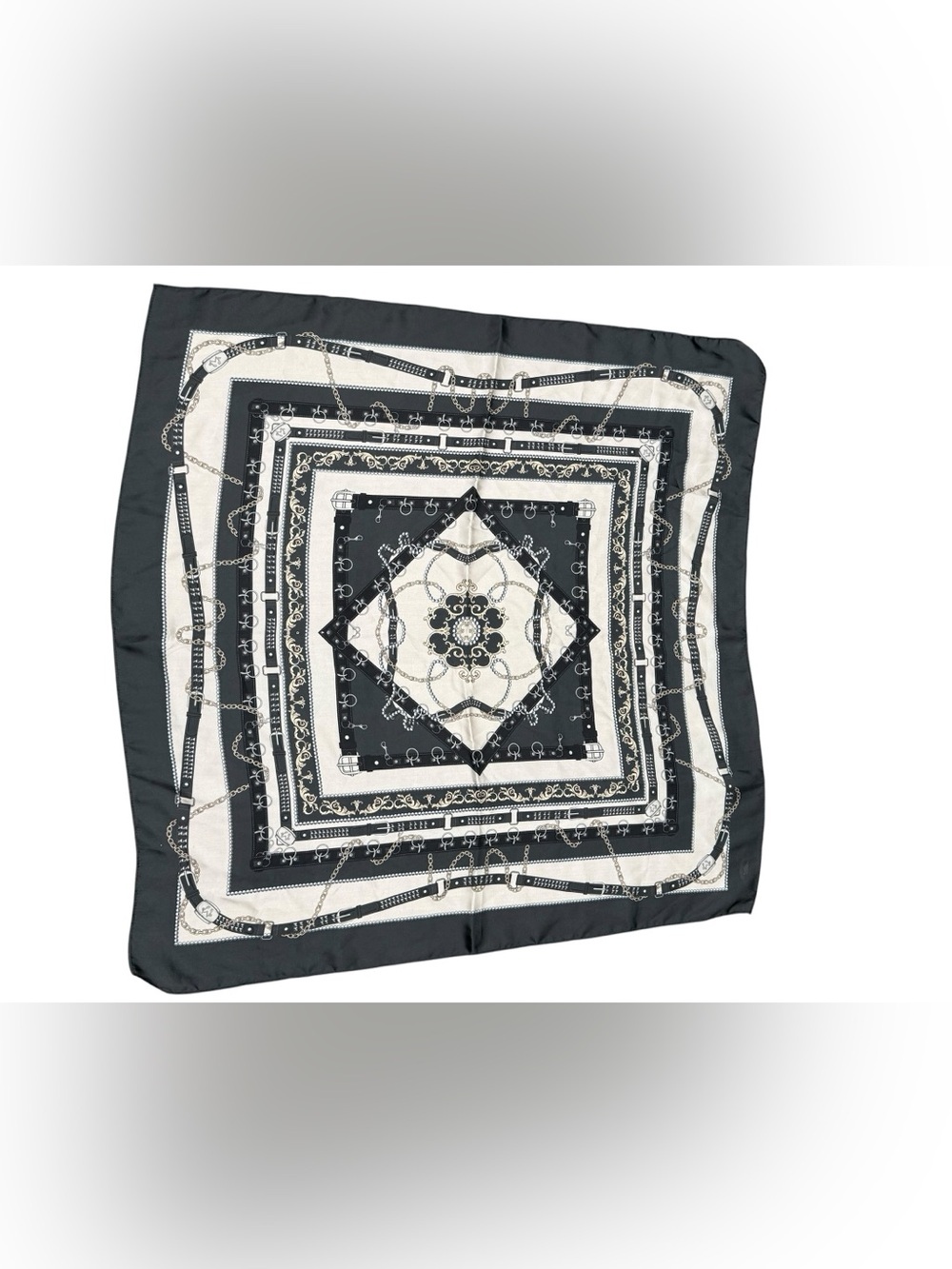 Eperon d'Or" equestrian-inspired belts and chains scarf head scarf twilly